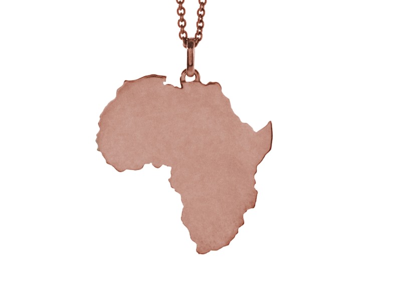 Africa Pendant - Rose Gold
